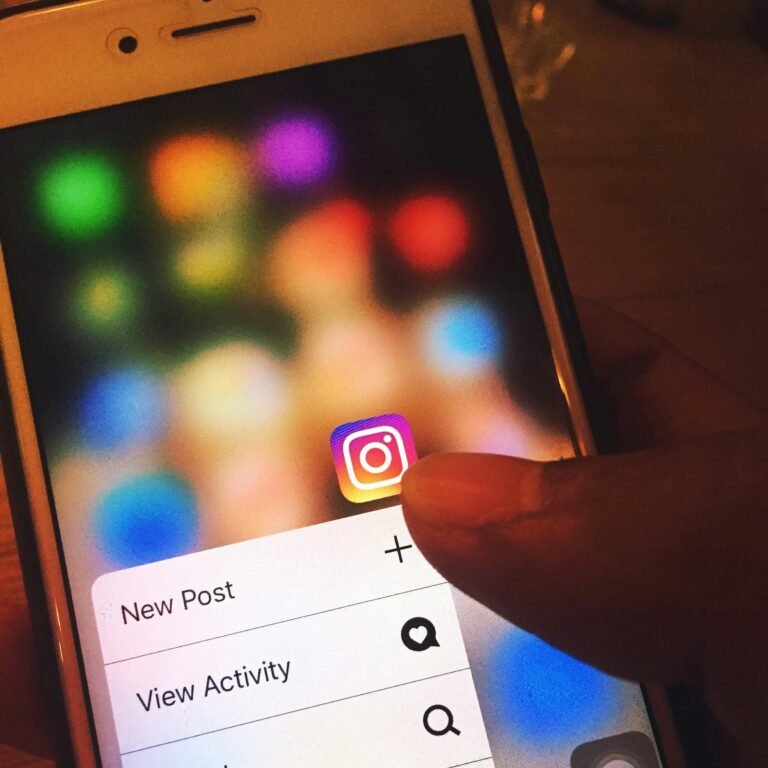 FLORIDA BUSINESS HUB LLC Instagram app on a smartphone screen with colorful blurred background.